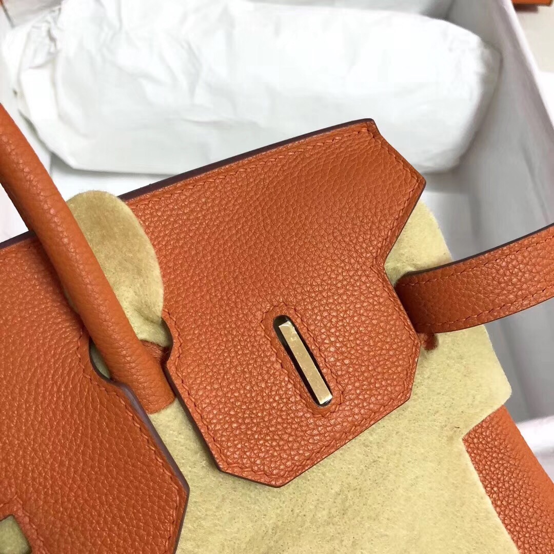 Hermes Birkin 35CM Togo Leather Handbag Orange